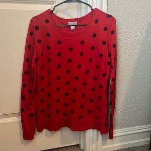 Red polka dot sweater